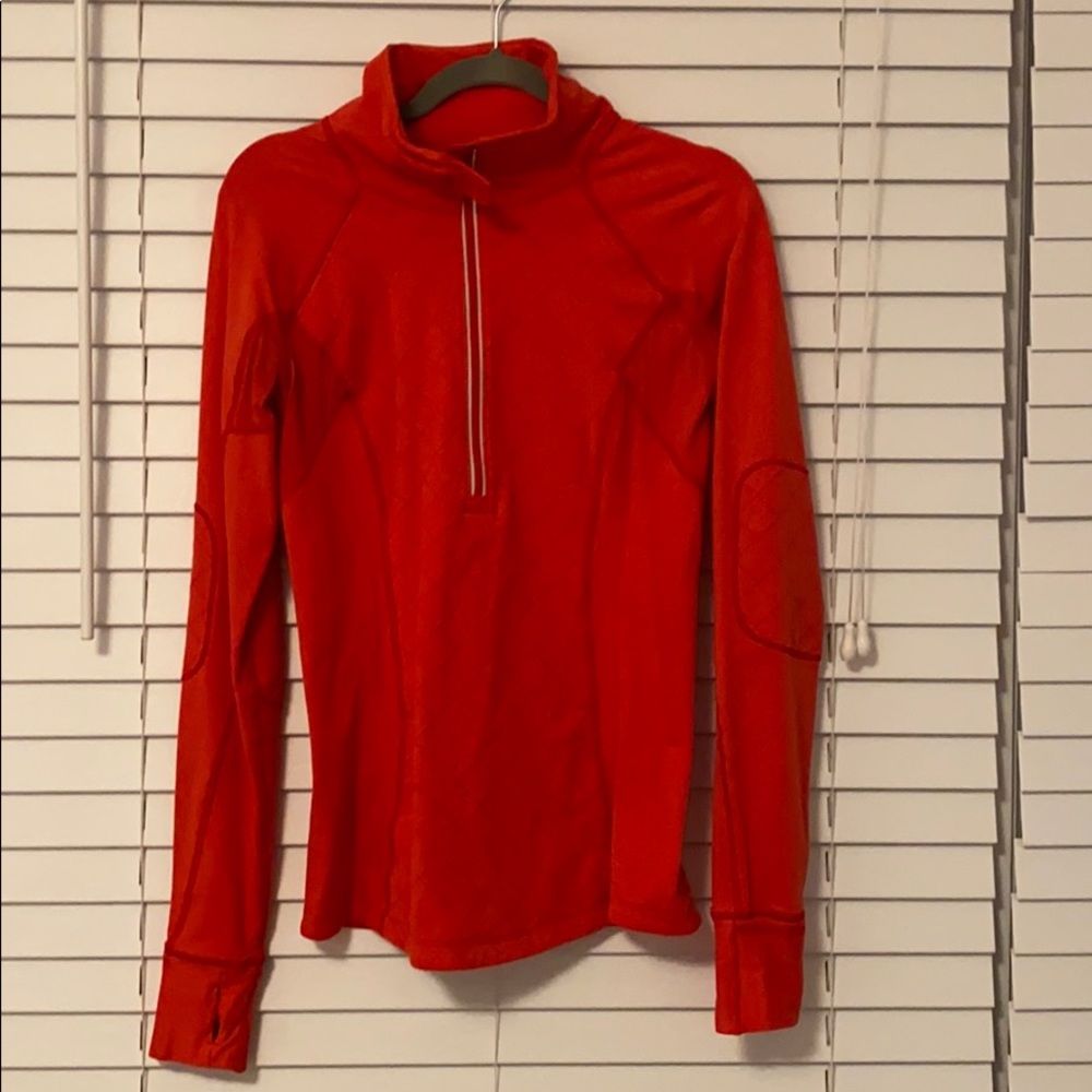 Red/orange lulu half zip